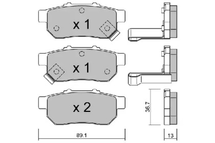 Тормозные колодки AISIN для HONDA JAZZ II (GD_, GE3, GE2) 1.3 (GD1)